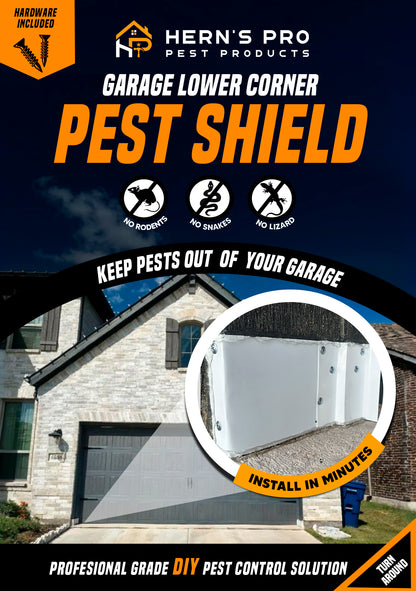 Garage Lower Corner Pest Shield